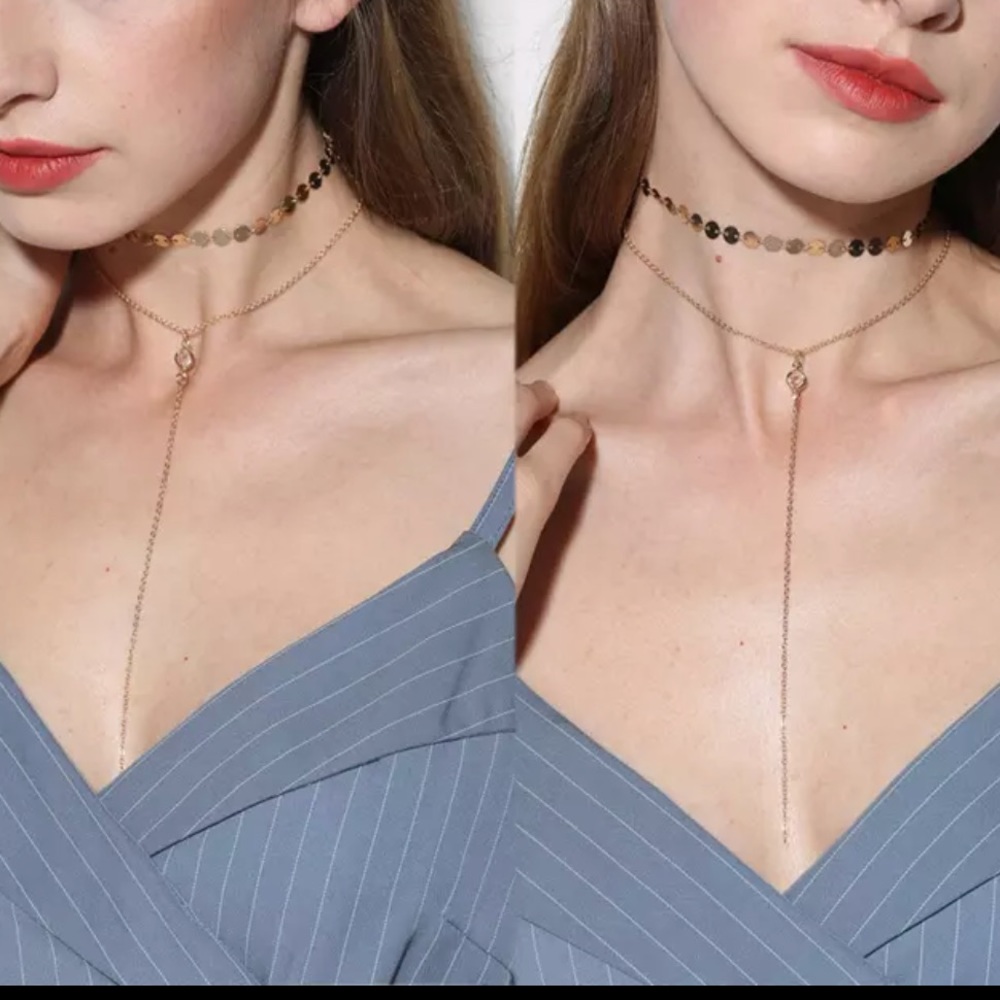 Layered Coin/Sequin Choker